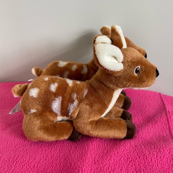 Adorable Twin Fawn Plush Animals by Eco Nation 9” - Picture 2 of 7